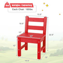 2 Pieces Kids Learning Chair set with Backrest by LJGDeals