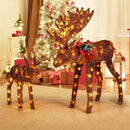 2 Pieces Lighted Moose Family with 170 LED Lights and Zip Ties by DirectDeals