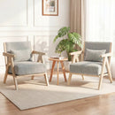 2 Pieces Living Room Furniture Set with Rubber Wood Frame by DirectDeals