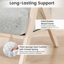 2 Pieces Living Room Furniture Set with Rubber Wood Frame by DirectDeals