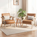 2 Pieces Living Room Furniture Set with Rubber Wood Frame by LJGDeals