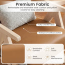 2 Pieces Living Room Furniture Set with Rubber Wood Frame by LJGDeals