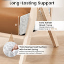 2 Pieces Living Room Furniture Set with Rubber Wood Frame by LJGDeals
