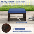 Multipurpose Outdoor 2 Pieces Patio PE Rattan Ottomans Footstool by LJGDeals
