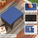 Multipurpose Outdoor 2 Pieces Patio PE Rattan Ottomans Footstool by LJGDeals