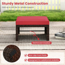 Multipurpose Outdoor 2 Pieces Patio PE Rattan Ottomans Footstool by LJGDeals