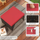 Multipurpose Outdoor 2 Pieces Patio PE Rattan Ottomans Footstool by LJGDeals