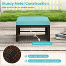 Multipurpose Outdoor 2 Pieces Patio PE Rattan Ottomans Footstool by LJGDeals