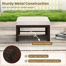 Multipurpose Outdoor 2 Pieces Patio PE Rattan Ottomans Footstool by LJGDeals
