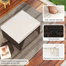 Multipurpose Outdoor 2 Pieces Patio PE Rattan Ottomans Footstool by LJGDeals