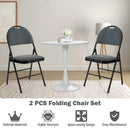 2/4 Pieces Padded Folding Dining Chairs with Backrest by DirectDeals