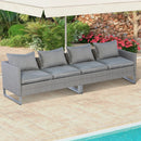 2 Pieces Patio Furniture Sofa Set with Cushions and Sofa Clips by LJGDeals