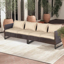 2 Pieces Patio Furniture Sofa Set with Cushions and Sofa Clips by LJGDeals