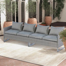 2 Pieces Patio Furniture Sofa Set with Cushions and Sofa Clips by LJGDeals