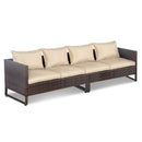 2 Pieces Patio Furniture Sofa Set with Cushions and Sofa Clips by LJGDeals