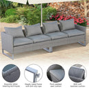2 Pieces Patio Furniture Sofa Set with Cushions and Sofa Clips by LJGDeals