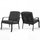 Patio Metal Dining Chairs with Cushions - Set of 2 by LJGDeals