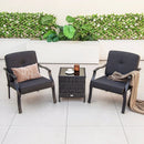 Patio Metal Dining Chairs with Cushions - Set of 2 by LJGDeals