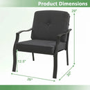 Patio Metal Dining Chairs with Cushions - Set of 2 by DirectDeals