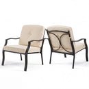 Patio Metal Dining Chairs with Cushions - Set of 2 by LJGDeals