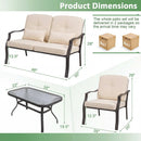Patio Metal Dining Chairs with Cushions - Set of 2 by DirectDeals