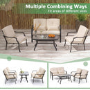 Patio Metal Dining Chairs with Cushions - Set of 2 by DirectDeals