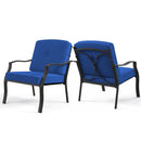 2 Piece Patio Metal Chairs with Seat and Back Cushions by DirectDeals