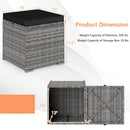 2 Pieces Patio Ottoman with Hidden Storage Space-Mix Grey by LJGDeals