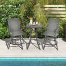 2 Pieces Patio Swivel Bar Chair Set with Quick Dry 4D Air Fiber Cushion by LJGDeals