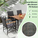 Set of 2/4 Patio Wicker Chairs with Soft Zippered Cushion by LJGDeals
