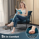 2 Pieces Sling Accent Chair Leisure Chair with Weatherproof Seat Fabric Indoor Outdoor-Navy by LJGDeals