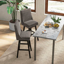 Set of 2 360¬∞ Swivel Bar Stool with Rubber Wood Legs Footrest by LJGDeals