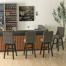 Set of 2 360¬∞ Swivel Bar Stool with Rubber Wood Legs Footrest by LJGDeals