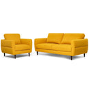 2 Pieces Upholstered Sofa Set with Removable Cushion Covers by LJGDeals