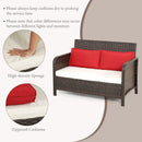 2 Pieces Wicker Loveseat Set with Coffee Table by LJGDeals