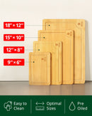 Cutting Board Set of 4, Bamboo