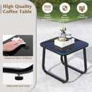3-Piece Rocking Bistro Set with Glass Table for Patio