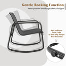 3-Piece Rocking Bistro Set with Glass Table for Patio