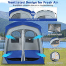 2 Rooms Oversize Privacy Shower Tent with Removable Rain Fly and Inside Pocket by LJGDeals