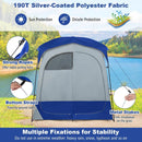 2 Rooms Oversize Privacy Shower Tent with Removable Rain Fly and Inside Pocket by LJGDeals