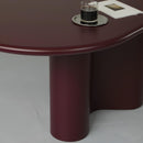 Wave Dining Table – Burgundy