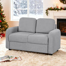 2-Seat Kids Sofa Toddler Sofa Couch with Soft Teddy Fleece Upholstery and Solid Wooden Frame