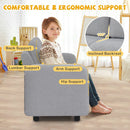 2-Seat Kids Sofa Toddler Sofa Couch with Soft Teddy Fleece Upholstery and Solid Wooden Frame by LJGDeals