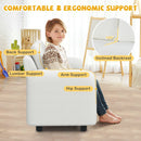 2-Seat Kids Sofa Toddler Sofa Couch with Soft Teddy Fleece Upholstery and Solid Wooden Frame by LJGDeals