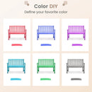 2-Seat Patio Wood Bench with Cozy Armrests and Backrest by LJGDeals