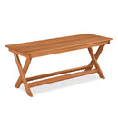 2-Seat Wooden Garden Patio Bench with X-Shaped Legs by LJGDeals
