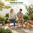 2-Seat Wooden Garden Patio Bench with X-Shaped Legs by LJGDeals