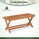2-Seat Wooden Garden Patio Bench with X-Shaped Legs by LJGDeals