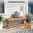 2-Seat Wooden Garden Patio Bench with X-Shaped Legs by DirectDeals
