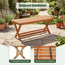 2-Seat Wooden Garden Patio Bench with X-Shaped Legs by LJGDeals